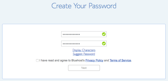 create password